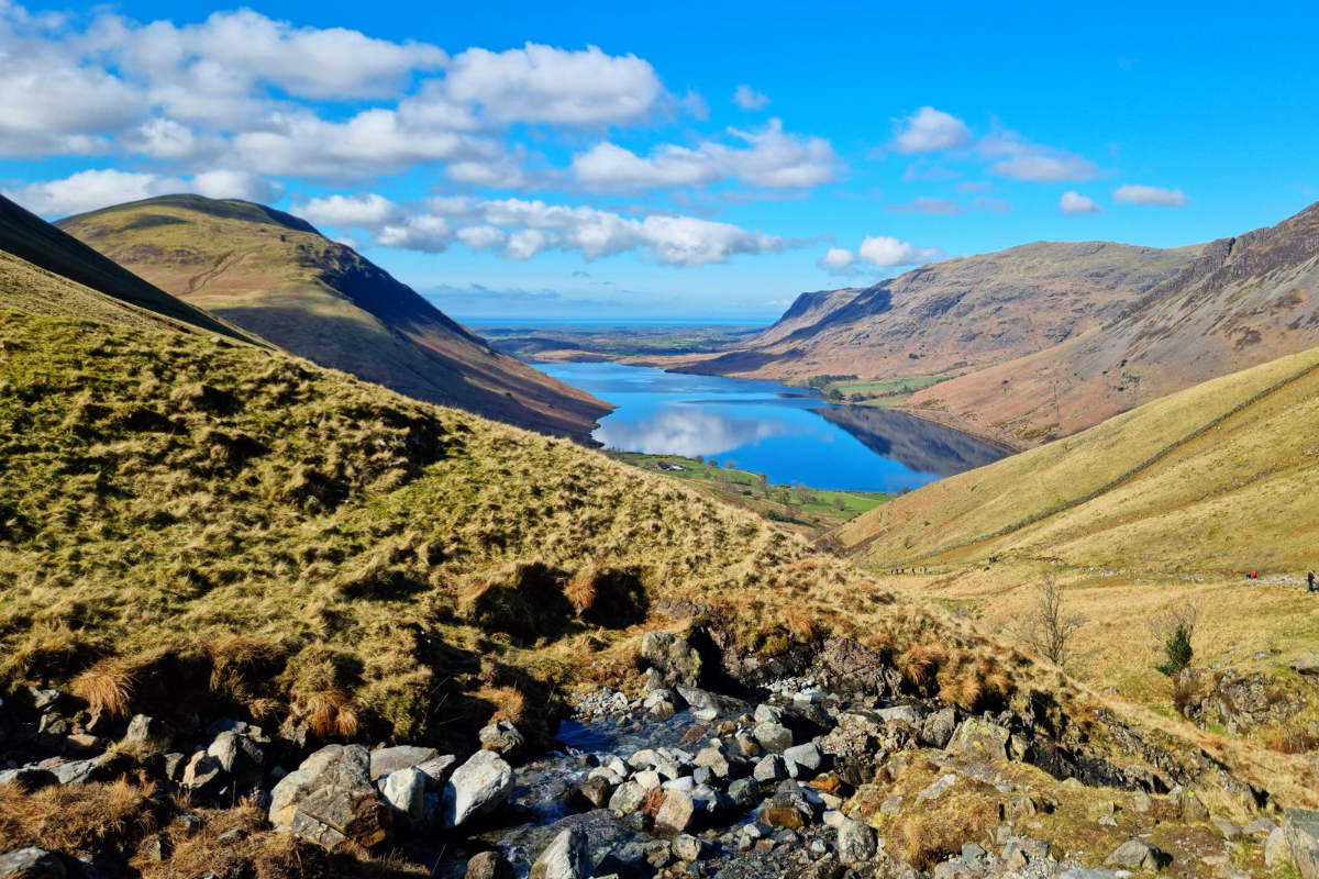 View of West Water in the Lake District.